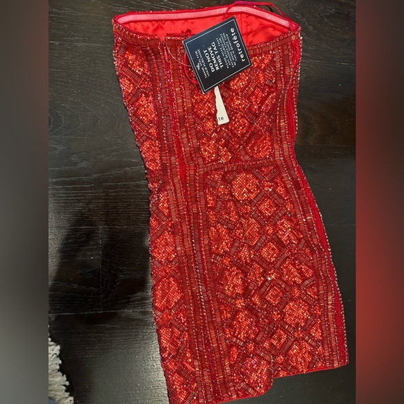Retrofete Heather sequin chainmail dress in red. Brand new with tags. Size XXS - Picture 7 of 10